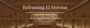 Reframing El Sistema conference web page graphic