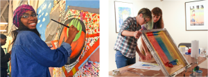 2016 National Arts and Humanities Youth Program Awardees. Left: St. Louis ArtWorks, St. Louis, MO. Photo: Vicki Kahn. Right: Screen It!, Mexic-Arte Museum, Austin, TX, Photo: Olivia Tamzarian.